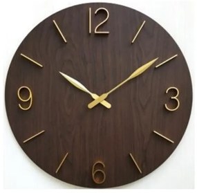 Ρολόι Τοίχου Bruno Καφέ 50x50 εκ. 50x44596x50εκ - Χρυσό