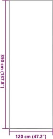 vidaXL Χαλάκι Εξώπορτας Μαύρο 120 x 350 εκ 100% Πολυαμίδιο