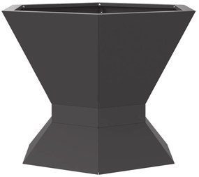 vidaXL Σκηνίδιο Φωτιάς Εξαγώνιο Μαύρο 50x50x40 εκ Ατσάλι