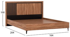 ΣΕΤ ΚΡΕΒΑΤΟΚΑΜΑΡΑΣ 4ΤΜΧ HARRY HM21115 ΜΕΛΑΜΙΝΗ ΣΕ ΦΥΣΙΚΟ ΞΥΛΟΥ &amp; ΜΑΥΡΟ ΧΡΩΜΑ