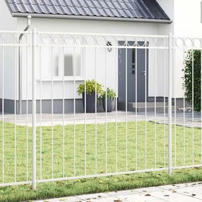vidaXL Στοιχείο Φράχτη ASSEN 170 x 200 εκ. Ατσάλι Λευκό