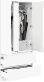 vidaXL Ντουλάπι Υψηλής Στιλπνότητας Λευκό 79,5 x 49 x 156 εκ