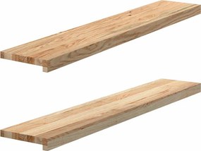 vidaXL Περβάζια παραθύρων 2 τεμ. 110x20x2 εκ. Ακατέργαστο Μασίφ Δρυός