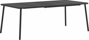 vidaXL Σετ τραπεζαρίας 9 τμχ. Ανθρακί 200 x 100 x 72 εκ Ατσάλι