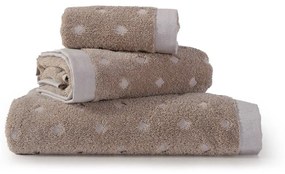 Πετσέτα Lennox Beige Nef-Nef Face 50x90cm 100% Βαμβάκι