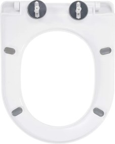 vidaXL Κάλυμμα Λεκάνης με Soft Close &amp; Quick Release Λευκό