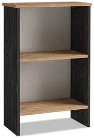 Βιβλιοθήκη μελαμίνης Flora Megapap χρώμα industrial grey - oak 52x25x80εκ.-GP022-0074,1