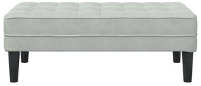 vidaXL Παγκάκι Ανοιχτό γκρι 113 x 57 x 39 εκ. Βελούδο