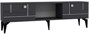 Έπιπλο Τηλεόρασης Madera 475OLV3088 150x29,6x44,6cm Anthracite-Silver