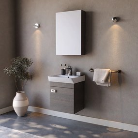 Martin Neon 45x41 Anthracite  MDF - Πάγκος με Νιπτήρα &amp; Καθρέπτη