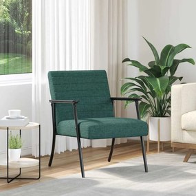 vidaXL Πολυθρόνα Σκούρο Πράσινο 59 x 75 x 78 εκ ύφασμα