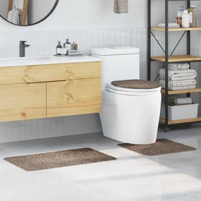 vidaXL Πατάκι μπάνιου 3 pcs Καφέ 50 x 50 cm Πολυπροπυλένιο