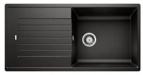 Blanco Zia XL 6 S Black SILGRANIT™ PuraDur™ Γρανιτένιος Νεροχύτης Ένθετος Αντιστρεφόμενος με 1 Γούρνα και ποδιά 100x50cm