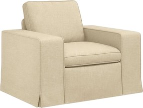 vidaXL Καναπές 2 pcs Κρεμ