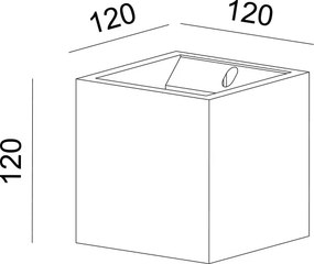 Απλίκα Τοίχου Aca Block GC85141W Cement