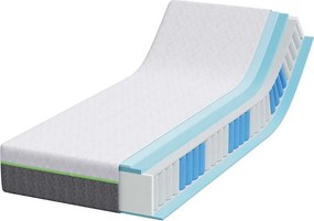 vidaXL Στρώμα Λευκό και Γκρι 80 x 200 cm Ζακάρ ύφασμα