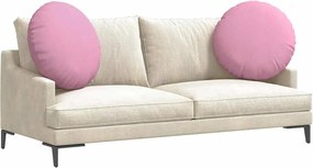 vidaXL Μαξιλάρια καθισμάτων 2 pcs Ροζ Ø60 x 21 εκ ύφασμα