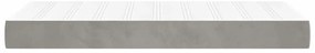 vidaXL Στρώμα με Pocket Springs Ανοιχτό Γκρι 80x220x20 εκ. Βελούδινο