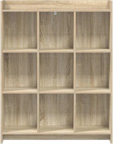 vidaXL Βιβλιοθήκη Sonoma Δρυς 87,5 x 30 x 111 εκ Επεξεργασμένο Ξύλο