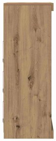 vidaXL Πλαϊνό γραφείο artisan δρυς 60.5 x 37 x 100 εκ
