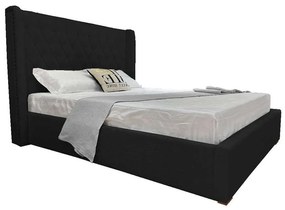 Κρεβάτι Duchess 09-1786 Για Στρώμα 160x200cm 220,5x181x135cm Anthracite Υπέρδιπλο Λινό