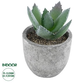 GloboStar® Artificial Garden SUCCULENT ALOE 21026 Διακοσμητικό Φυτό Παχύφυτο Αλόη Υ10.5cm