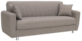 Καναπές Κρεβάτι Τριθέσιος JUAN Καφέ 214x82x80cm - 14210006