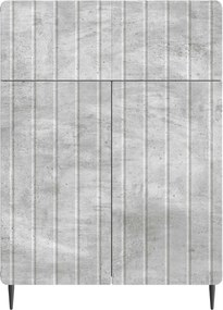 vidaXL Πλαϊνό γραφείο Γκρι Σκυροδέματος 66 x 34,5 x 92 εκ.