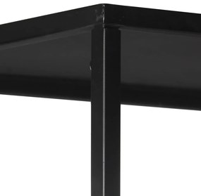 vidaXL Βιβλιοθήκη 60x35x180 εκ. από Ακατέργαστο Ξύλο Μάνγκο &amp; Σίδηρο