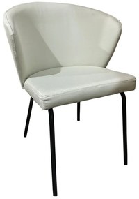 Καρέκλα Τραπεζαρίας ArteLibre JACARANDA Μπεζ/Μαύρο Ύφασμα/Μέταλλο 56x56x76cm