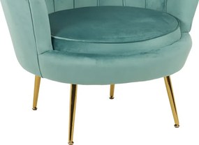 Πολυθρόνα Daimon pakoworld βελούδο σε φυστικί-χρυσό απόχρωση 79x74x78εκ