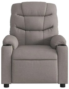 vidaXL Πολυθρόνα Μασάζ Ανακλινόμενη Taupe Υφασμάτινη