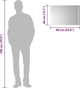 vidaXL Καθρέφτης Μπάνιου με LED 60x40 εκ.