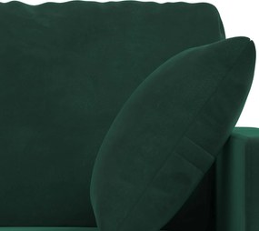 vidaXL Καναπές 2 pcs Σκούρο Πράσινο