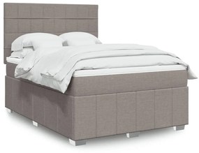 ΚΡΕΒΑΤΙ BOXSPRING ΜΕ ΣΤΡΩΜΑ TAUPE 140X200 ΕΚ. ΥΦΑΣΜΑΤΙΝΟ 3293995