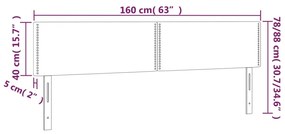 Κεφαλάρια Κρεβατιού 2 τεμ. Ροζ 80 x 5 x 78/88 εκ. Βελούδινο - Ροζ