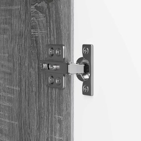 vidaXL Πλαϊνό γραφείο Γκρι Sonoma 33 x 34,5 x 90 εκ Επεξεργασμένο Ξύλο
