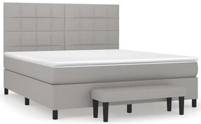 vidaXL Κρεβάτι Boxspring με Στρώμα Αν. Πράσινο 160x200εκ Υφασμάτινο
