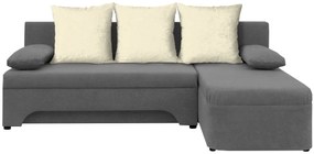 Γωνιακός καναπές Lamor-Γκρι - Λευκό