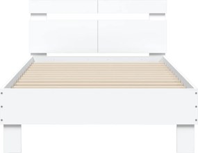 vidaXL Πλαίσιο Κρεβατιού με Κεφαλάρι Λευκό 100x200 εκ. Επεξ. Ξύλο