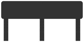 vidaXL Κεφαλάρι Μαύρη Οξυά 180 cm Επεξεργασμένο ξύλο