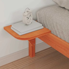 vidaXL Κρεβατοκάμαρα με Πλαϊνά Τραπέζια Κερωτό καφέ 90 x 210 cm