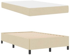 vidaXL Κρεβάτι με ελατήρια Κρέμα και Μαύρο 120 x 200 cm