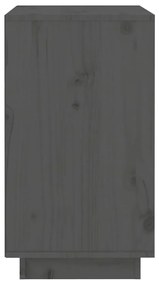 Κάβα Κρασιών Γκρι 55,5 x 34 x 61 εκ. από Μασίφ Ξύλο Πεύκου - Γκρι