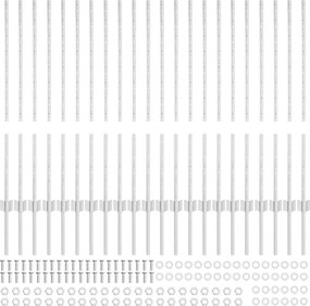 vidaXL Στύλος Περιφράξεων 22 pcs Ασημί 140 cm Ατσάλι