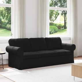 vidaXL Καναπές Μαύρο 215 x 82 x 80 εκ ύφασμα