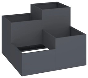 vidaXL Γλάστρα Κήπου 80x80x60 εκ Ανθρακί Ατσάλι