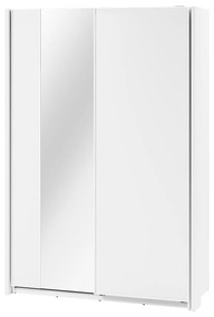 Ντουλάπα Fresno 134, Άσπρο, 235x160x71cm, 170 kg, Πόρτες ντουλάπας: Ολίσθηση | Epipla1.gr