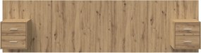 vidaXL Κεφαλή κρεβατιού με κομοδίνο 3 pcs Artisan Oak