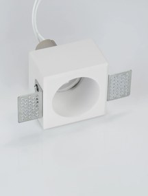 Γύψινο Σποτ Χωνευτό Cosimo Trimless GU10 Κοπή 8,5x8,5cm Λευκό